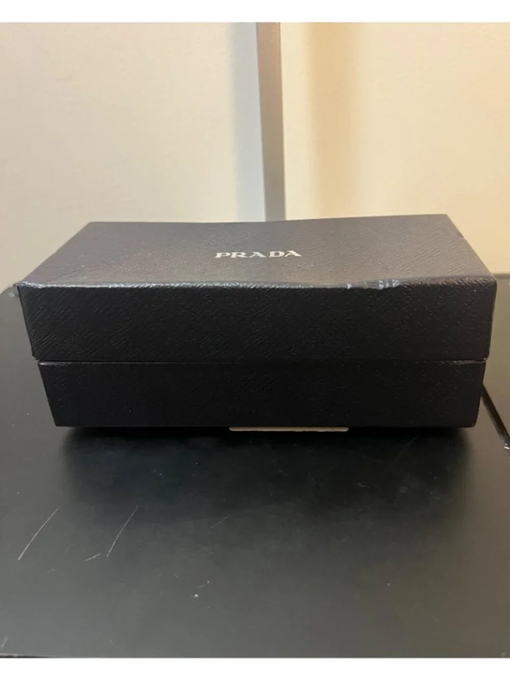 Prada Black Textured Cardboard Eyeglass BOX With Accessories